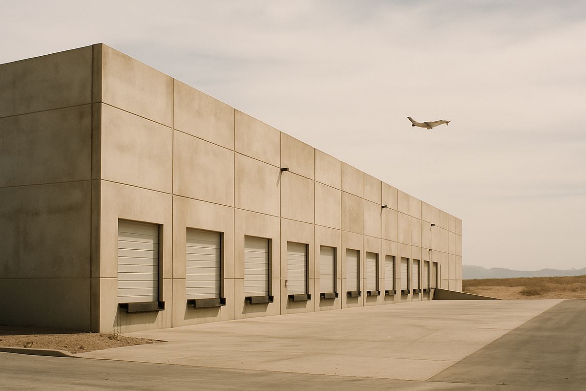 Newer tilt-up warehouse in West Henderson near the executive airport