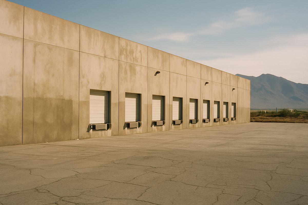 Tilt-up distribution building with dock-high doors in southwest Las Vegas
